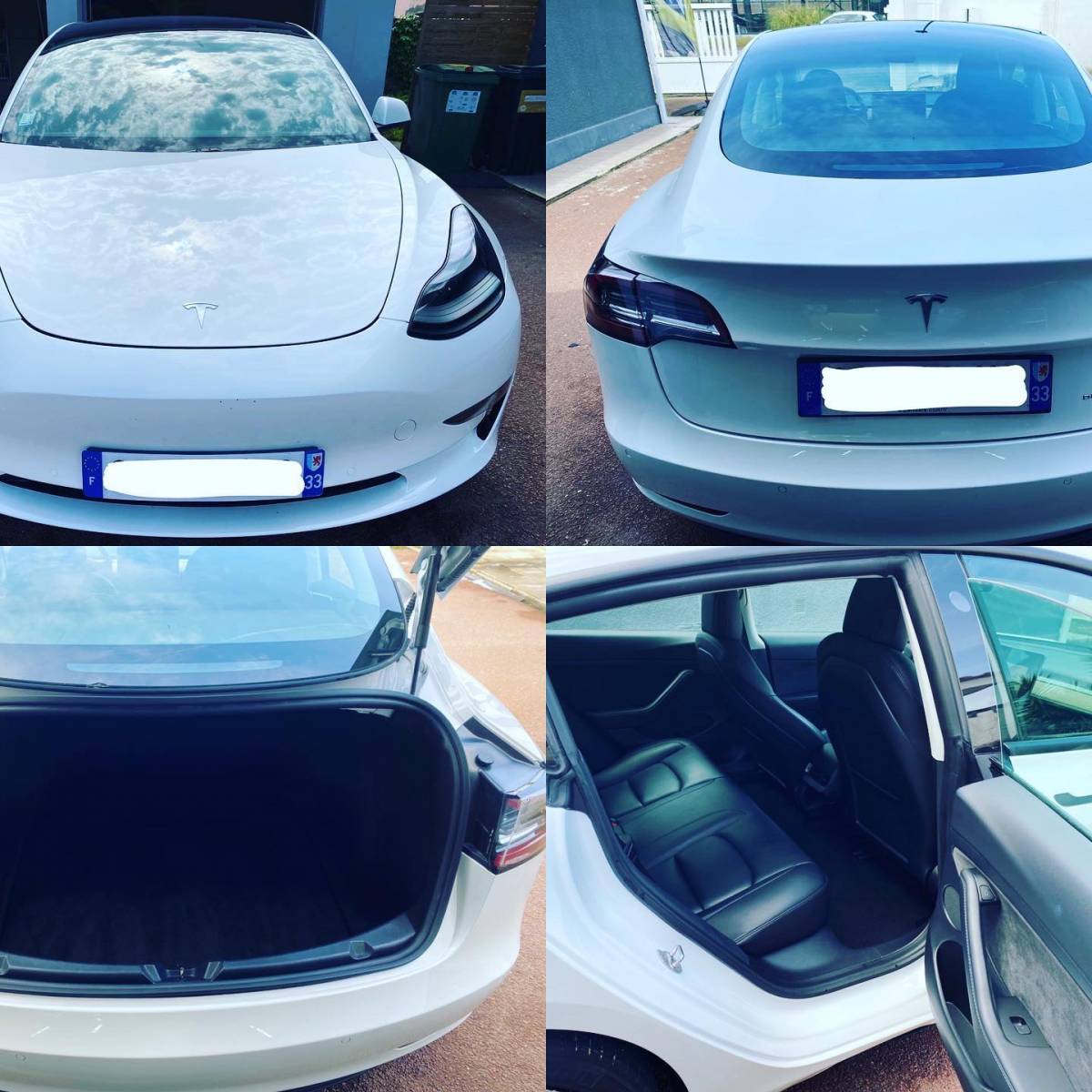 Nettoyage Intérieur de Voiture Tesla à Bordeaux Lac